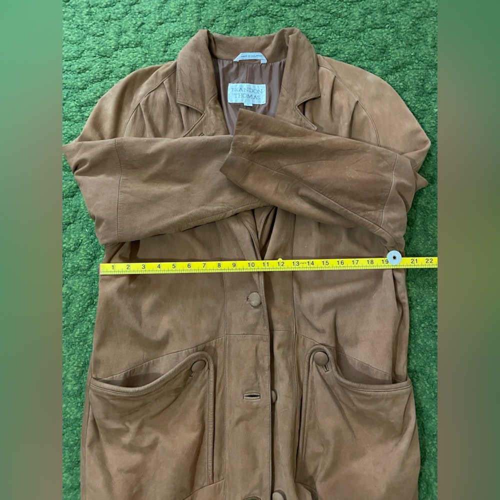 Vintage Brandon Thomas Full Length Leather Coat - Picture 7 of 9